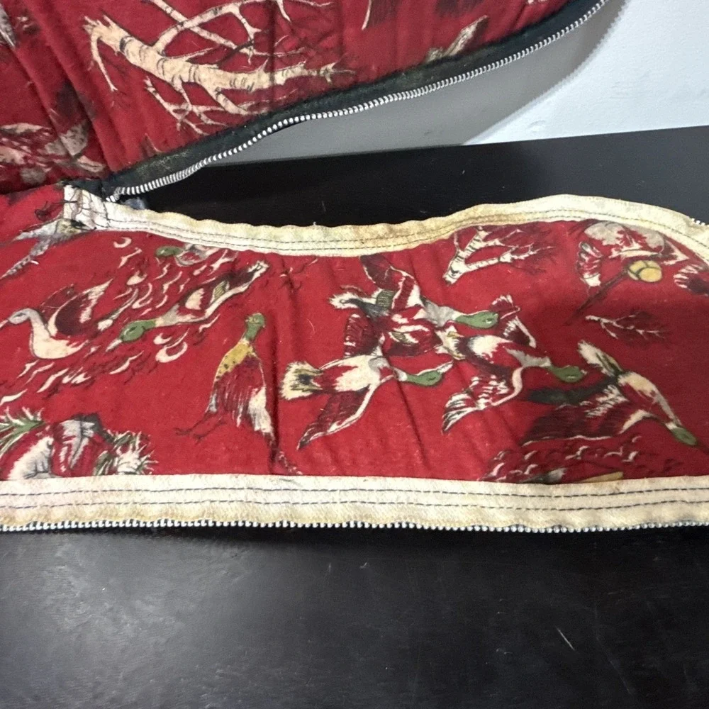 Vintage Red/Black Faux Leather USA 47
